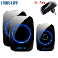 New Home Welcome Doorbell  Intelligent Wireless Doorbell Waterproof 300M Remote EU AU UK US Plug smart Door Bell Chime