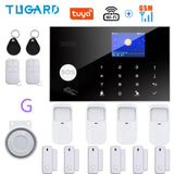 Tugard Tuya Wireless Wifi Gsm Home Burglar Security Alarm System Smart Life Alexa Google Apps Control With Sensor Detector Kit